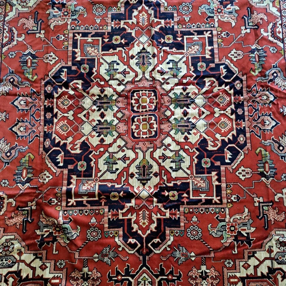 Vintage 1960s East German Sofa Cover / Rug – Vibrant & Mint Condition 74 X 58